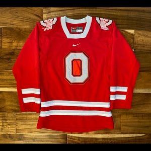 Vintage Nike Ohio State Buckeyes Sewn Hockey Jersey Youth Size Medium